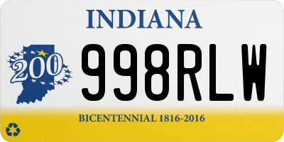 IN license plate 998RLW