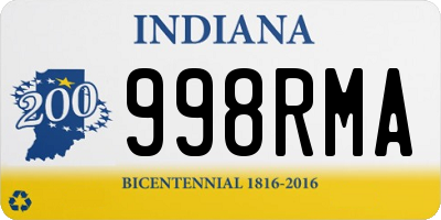 IN license plate 998RMA