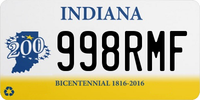 IN license plate 998RMF