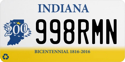 IN license plate 998RMN