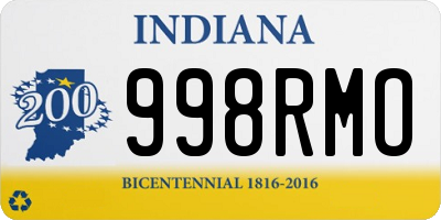 IN license plate 998RMO