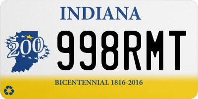 IN license plate 998RMT