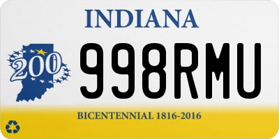 IN license plate 998RMU