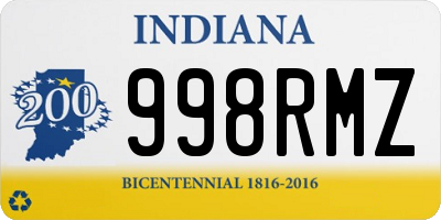 IN license plate 998RMZ