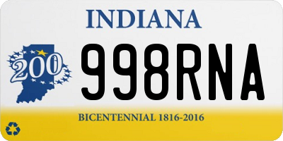 IN license plate 998RNA