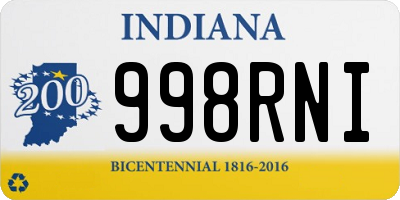 IN license plate 998RNI