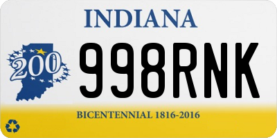 IN license plate 998RNK