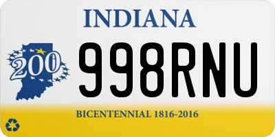 IN license plate 998RNU