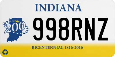 IN license plate 998RNZ