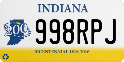 IN license plate 998RPJ