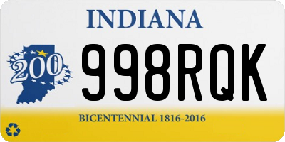 IN license plate 998RQK