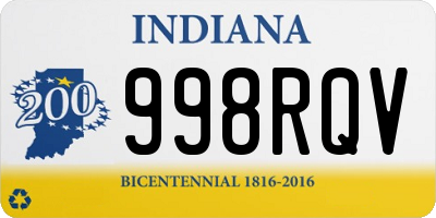 IN license plate 998RQV