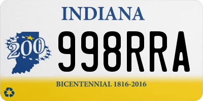 IN license plate 998RRA