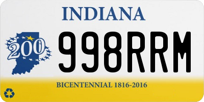 IN license plate 998RRM