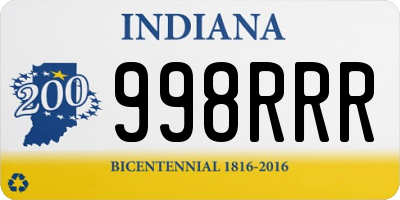 IN license plate 998RRR