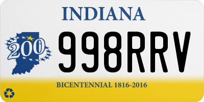 IN license plate 998RRV