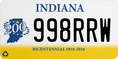 IN license plate 998RRW