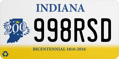 IN license plate 998RSD
