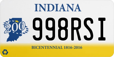 IN license plate 998RSI