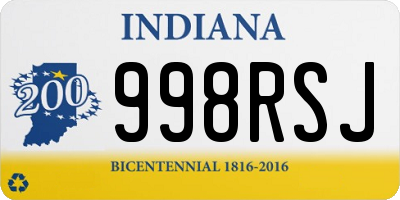 IN license plate 998RSJ