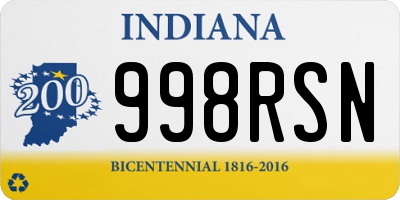 IN license plate 998RSN