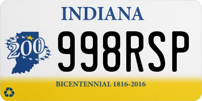 IN license plate 998RSP