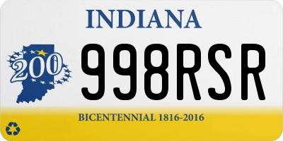 IN license plate 998RSR