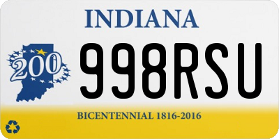 IN license plate 998RSU