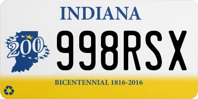 IN license plate 998RSX