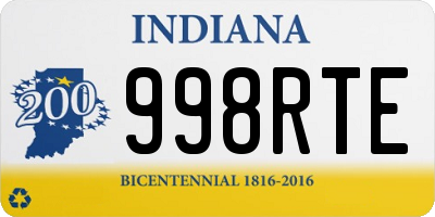 IN license plate 998RTE