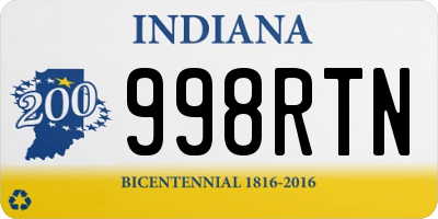 IN license plate 998RTN