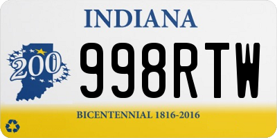 IN license plate 998RTW