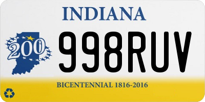 IN license plate 998RUV