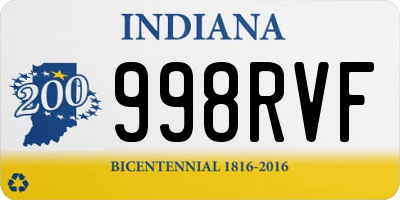 IN license plate 998RVF