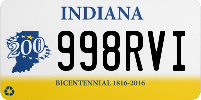 IN license plate 998RVI