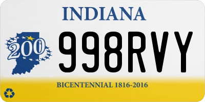 IN license plate 998RVY