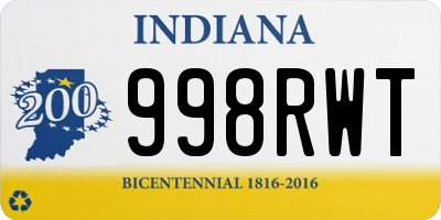 IN license plate 998RWT