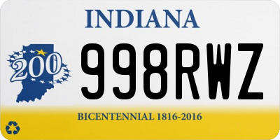 IN license plate 998RWZ