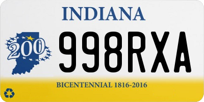 IN license plate 998RXA