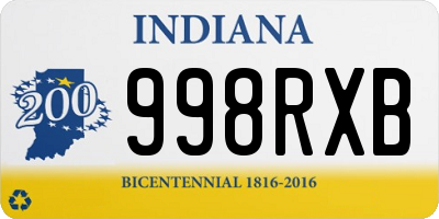 IN license plate 998RXB