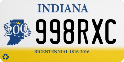 IN license plate 998RXC