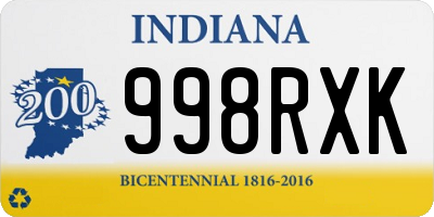 IN license plate 998RXK