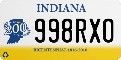 IN license plate 998RXO