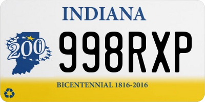 IN license plate 998RXP