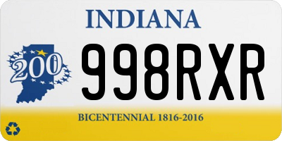 IN license plate 998RXR