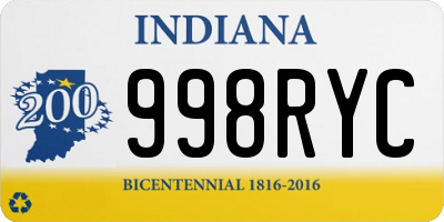 IN license plate 998RYC