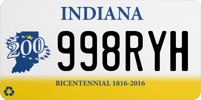 IN license plate 998RYH