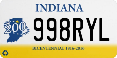 IN license plate 998RYL