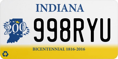 IN license plate 998RYU