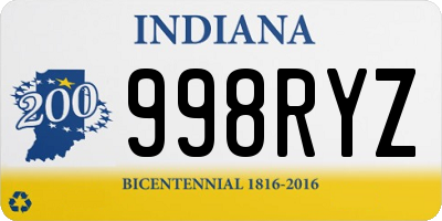 IN license plate 998RYZ